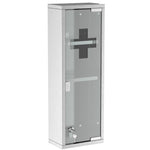 Medicine Cabinet First Aid Cabinet 20x12x58cm Home Office Stainless Steel Silver