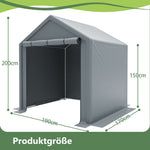 Tool Shed 190x170x200cm, Bicycle Garage, Storage Tent, Dark Gray