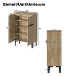 Shoe Cabinet Double Doors Adjustable Shelves - Modern 95x60x34.5cm