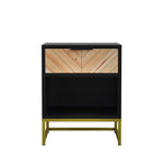 Modern Bedside Table with Drawer & Open Compartment 43x40x55 cm