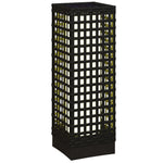 Solar Light Rattan Design Waterproof Light Sensor LED Garden Lamp, Black