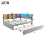 Sofa bed 140*200 Pull-Out 90*190 USB Storage, Light Grey