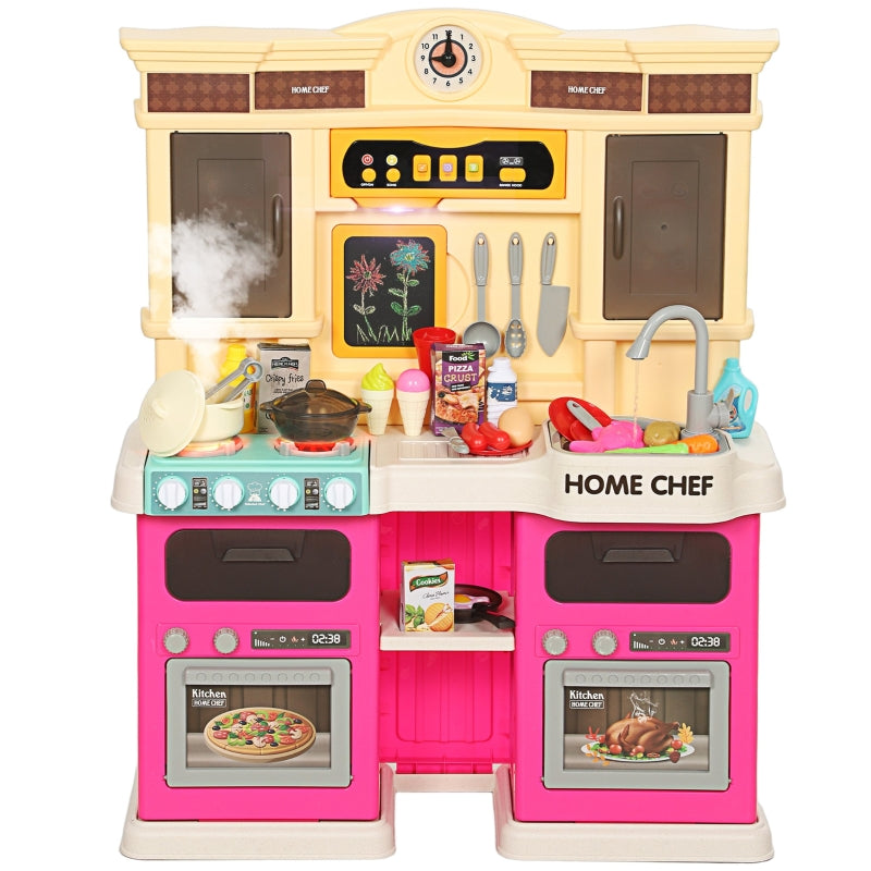 Play Kitchen with Running Water, 85-Piece Accessory Set, Lights and Sounds, Multicolor