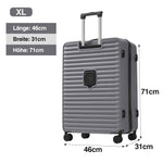 Three-piece Luggage Set - Front-opening, Cup Holders, TSA Lock, 360° Wheels, ABS Material