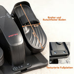 Mini Pedal Trainer 12 Speed LED Display Remote Control Portable - Black