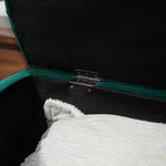Storage Bench, Open Lid Upholstered, Dark Green Velvet