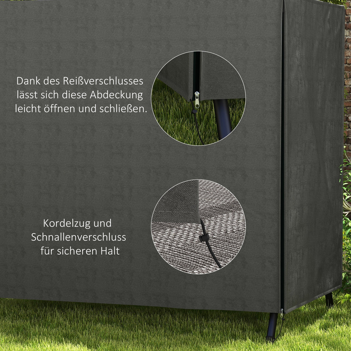 Hollywood Swing Cover 3-Seater Water-Repellent UV-Resistant 420D Oxford Fabric Dark Grey