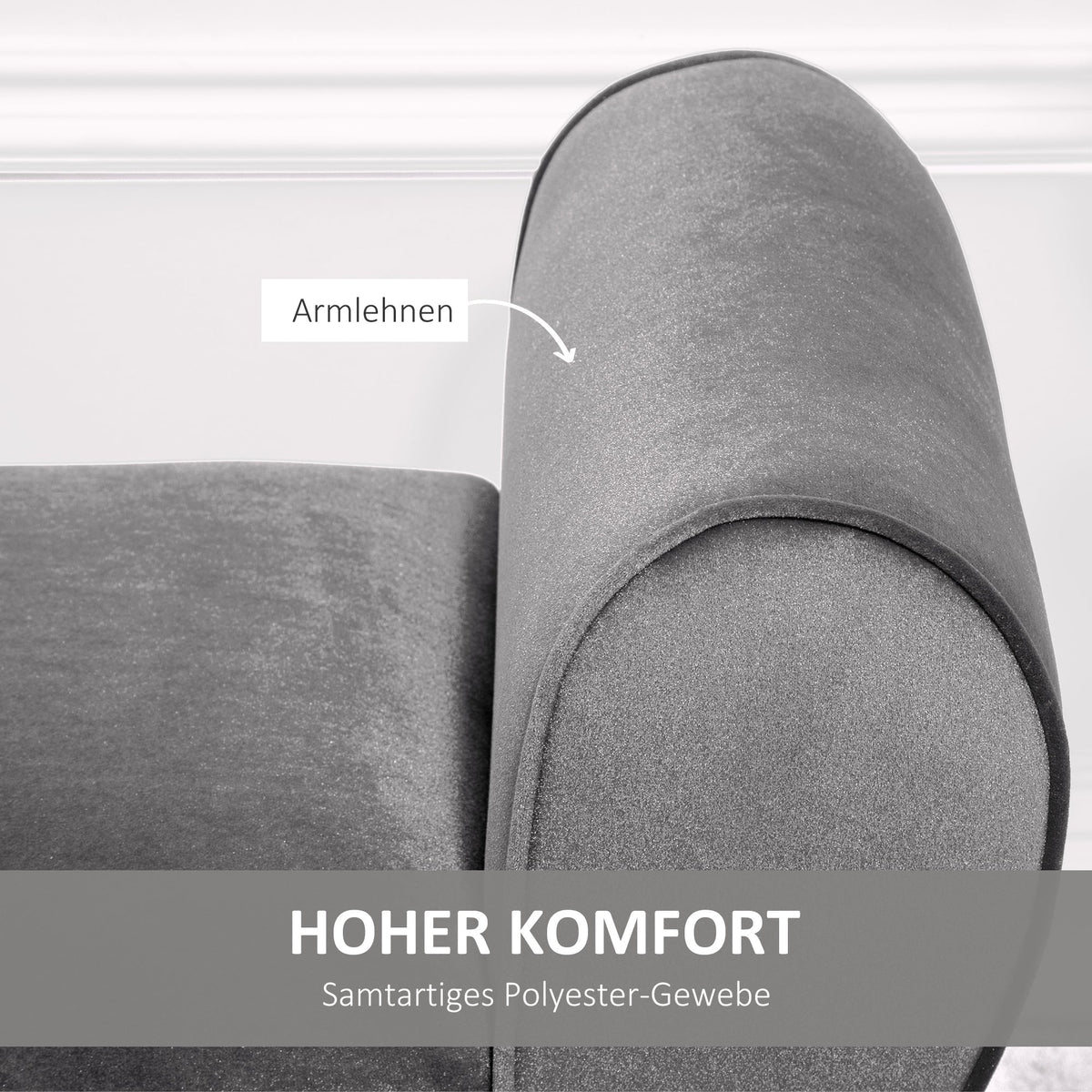 Storage Bench, Modern with Armrests, Velvet Polyester