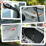 3-in-1 Pet Stroller, Folding Dog Cart with Removable Carrier, Grey
