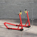 Motorcycle Stand Set, Front/Rear Assembly Jack 544 kg, Steel Red