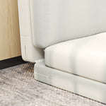 Folding Velvet Sofa Bed, 3-in-1, Storage, Cream White