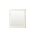 Square Wall Mirror 80x80cm Modern Design White Wood Look