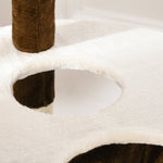 Scratching Post XXL Cat Tree 153cm Hammock Plush Brown