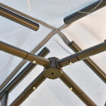 Garden Pavilion Party Tent 3x3m 4 Side Walls Weatherproof Metal/Polyester Light Grey