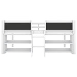 Mid-Sleeper Bed with Storage Shelves and Ladder, 90x200cm, White Pine Wood