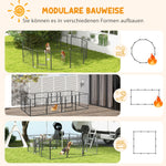 Puppy Playpen 12-Piece, 80cm High, Steel, Gray