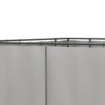 Gazebo Side Panels, 4-Piece Set with Hooks 302 x 205 cm, Light Grey Polyester