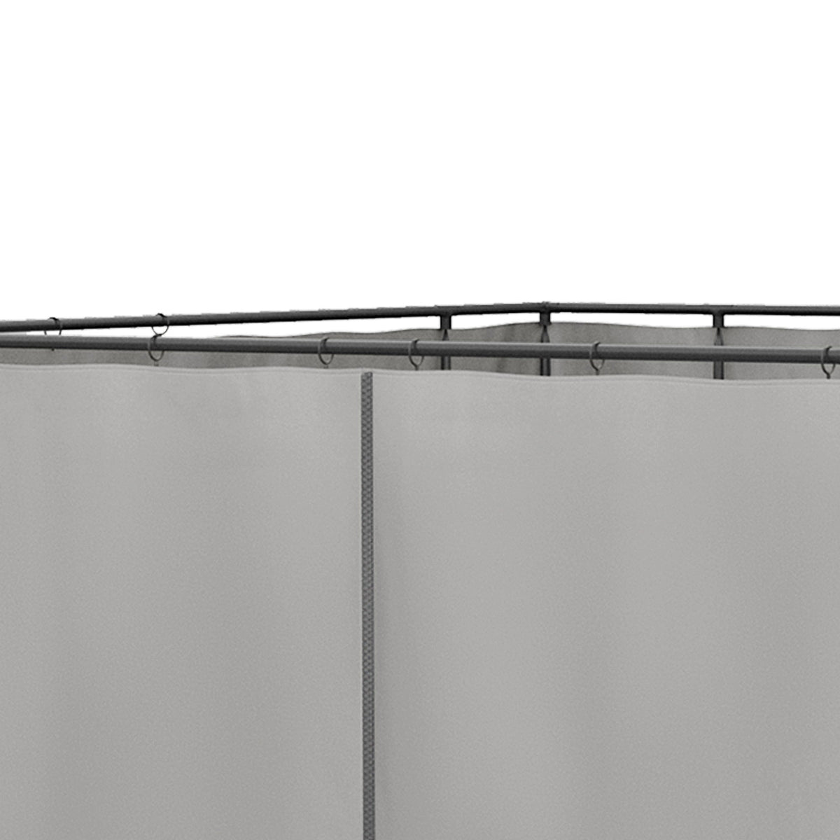 Gazebo Side Panels, 4-Piece Set with Hooks 302 x 205 cm, Light Grey Polyester