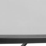 Garden Table Square Glass Weatherproof Black