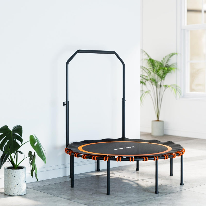 Fitness Trampoline Adjustable Handrail Indoor/Outdoor - Orange