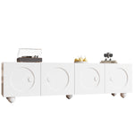 Modern Low TV Cabinet 180.5x38x50cm - White
