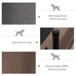 Outdoor Dog Bed, Raised Pet Bed with Washable Mesh, Brown