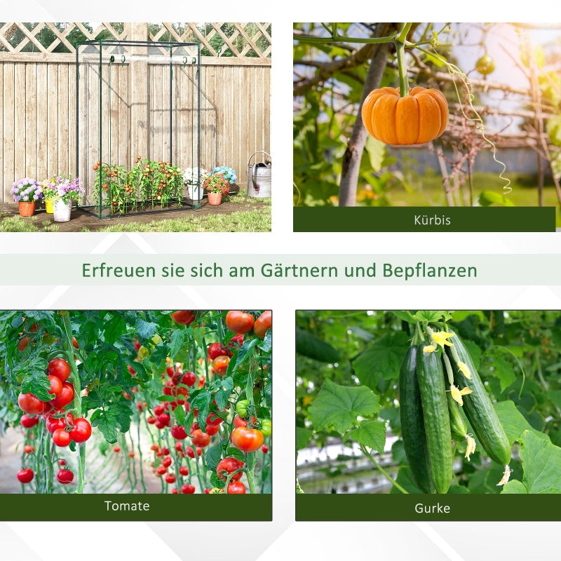 Greenhouse Cold Frame, Roll-Up Door, Steel Plastic, Transparent