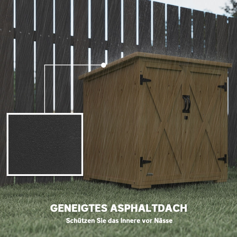 Outdoor Storage Box Weatherproof Asphalt Roof - Dark Grey