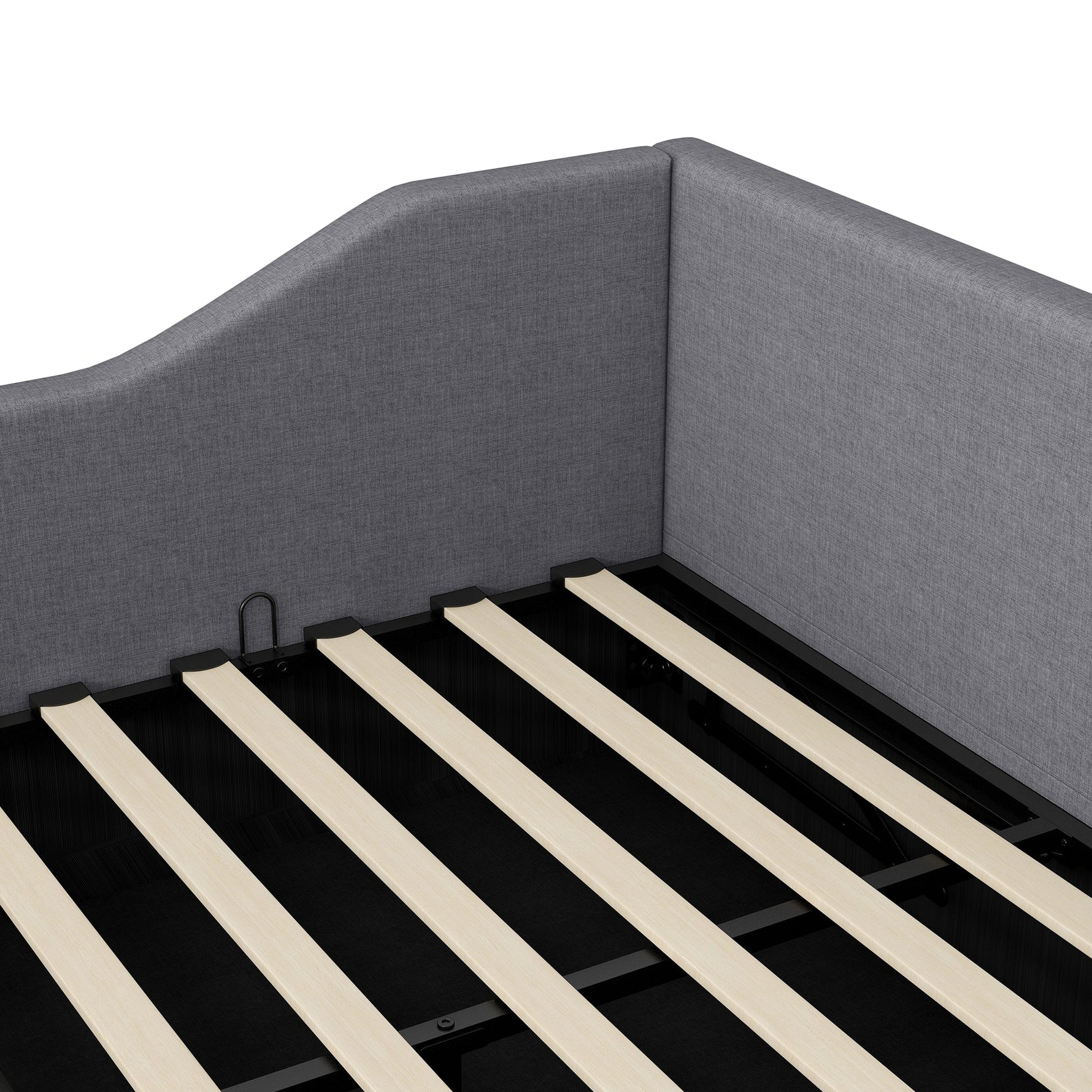 Upholstered Daybed with Underbed Storage, 140x200 cm, Grey