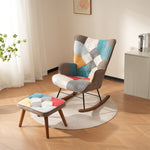Rocking Chairs, Leisure with Splicing, Footrest