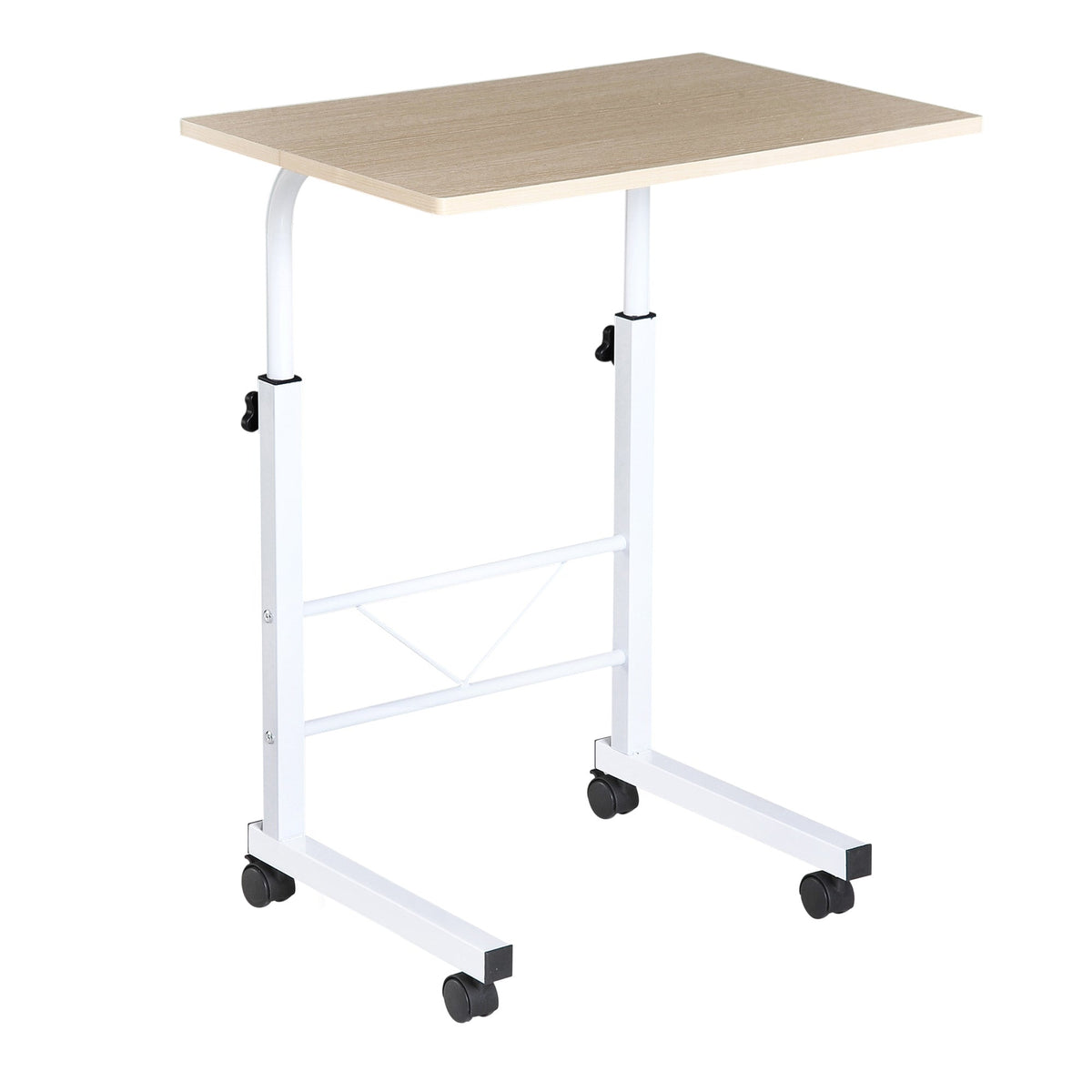 Side Table Adjustable Mobile C-Table, Chipboard & Steel