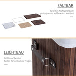 Laundry Basket 72L Foldable Washable Bamboo Dark Brown