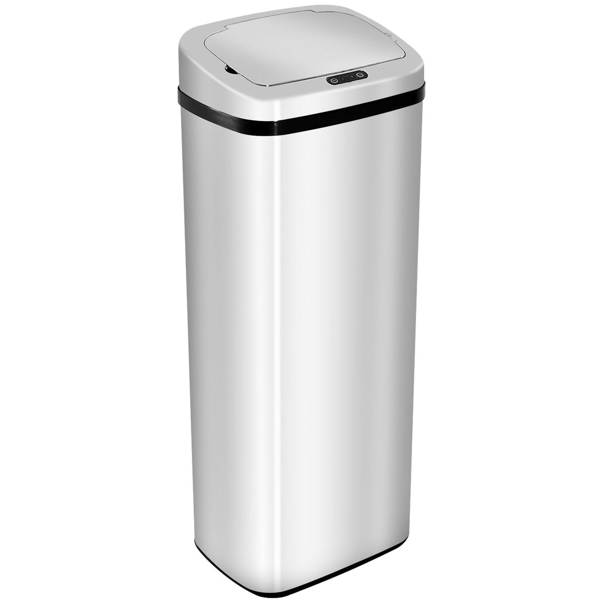 Automatic Trash Can with Sensor, Kitchen Waste Bin, Stainless Steel, Silver (50L)