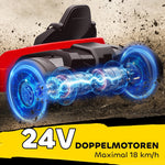 24V Electric Go-Kart with Drift Mode, Adjustable Seat and 5-Point Safety Harness, Red