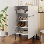 Shoe Cabinet Modern Double Doors Adjustable Shelves 95x60x34.5cm - White
