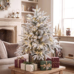 Tabletop Christmas Tree 90cm Pre-Lit Snow-Covered, Green