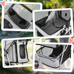 Dog Cart Buggy Lightweight Foldable Travel, Silver