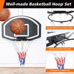 Basketball Hoop, Wall-Mounted 28.5" x 18" Shatterproof, Steel Frame