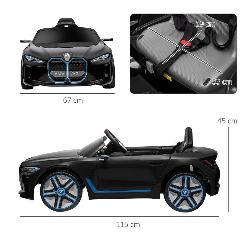 Children's Ride-on Car with Remote Control and Multimedia Player, Black