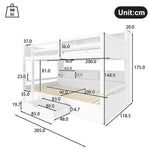 Rathgal white bunk bed with storage