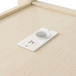 Loft Bed 140x200 with Desk, Shelves, LED & USB Port - Natural
