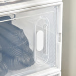 Shoe Cabinet Modular 8 Compartments Transparent Plastic