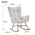 Rocking Chair Modern High Back Armrests - Green