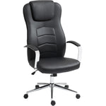 Office Chair with Tilt, Height-Adjustable Swivel, Reclining, 120 kg Load Capacity, Black