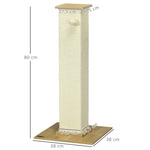 Cat Tree with Toys, 80 cm, Beige + Natural
