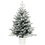 Mini Christmas Tree 90cm with 296 Tips & Snow Pot, White