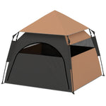 Pet Tent, Dog Tent, Foldable Weatherproof, Dark Brown