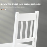 Dining Chairs, Set of 2 Solid Wood, White