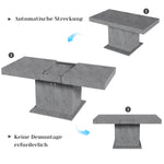 Extendable Dining Table Automatic Telescopic Storage 140/180x80cm - Concrete Look