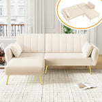 Sofa, Modern Folding L-Shaped Sofa Bed, Corner, with Sleeping Function